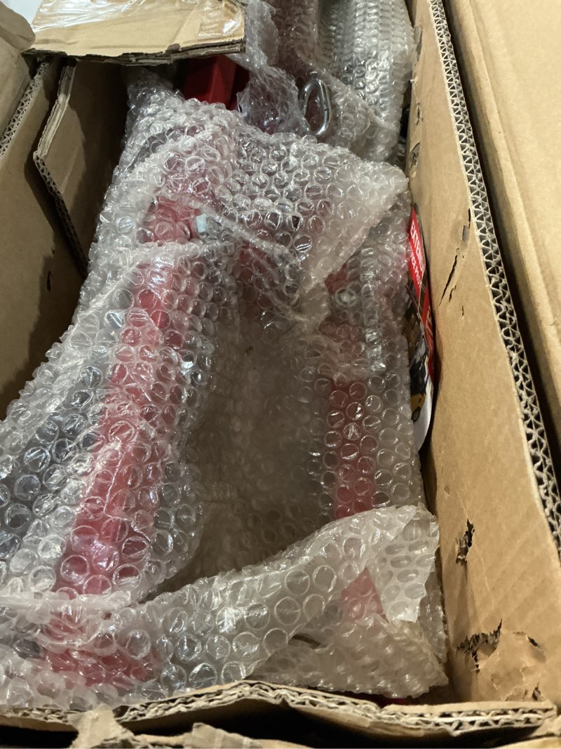 Condition photo showing New/Like New for 2pcs pipe jack stand, heavy duty pipe stand, 4-ball transfer, 2500lb jack stands carbon steel with portable folding legs 28-52 inch height adjustable 1/8"-12" capacity red | 4 ball transfer