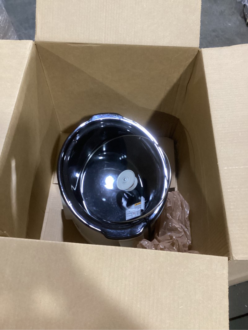 Condition photo showing New/Like New for bella 6.0 Qt Programmable Slow Cooker, Ceramic Nonstick Coating, Adjustable Temperature & Cooking Times, Dishwasher Safe Stoneware Pot & Tempered Glass Lid, Tangle Free Cord Wrap, Oatmilk