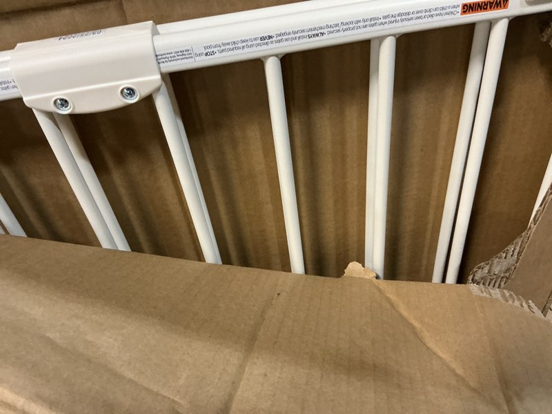 Condition photo showing Good Condition for toddleroo by north states - tall easy swing & lock baby gate series 2: metal safety gate for stairs & doorways - adjustable 28.68 to 47.85 inches wide - 36 inches tall - warm white