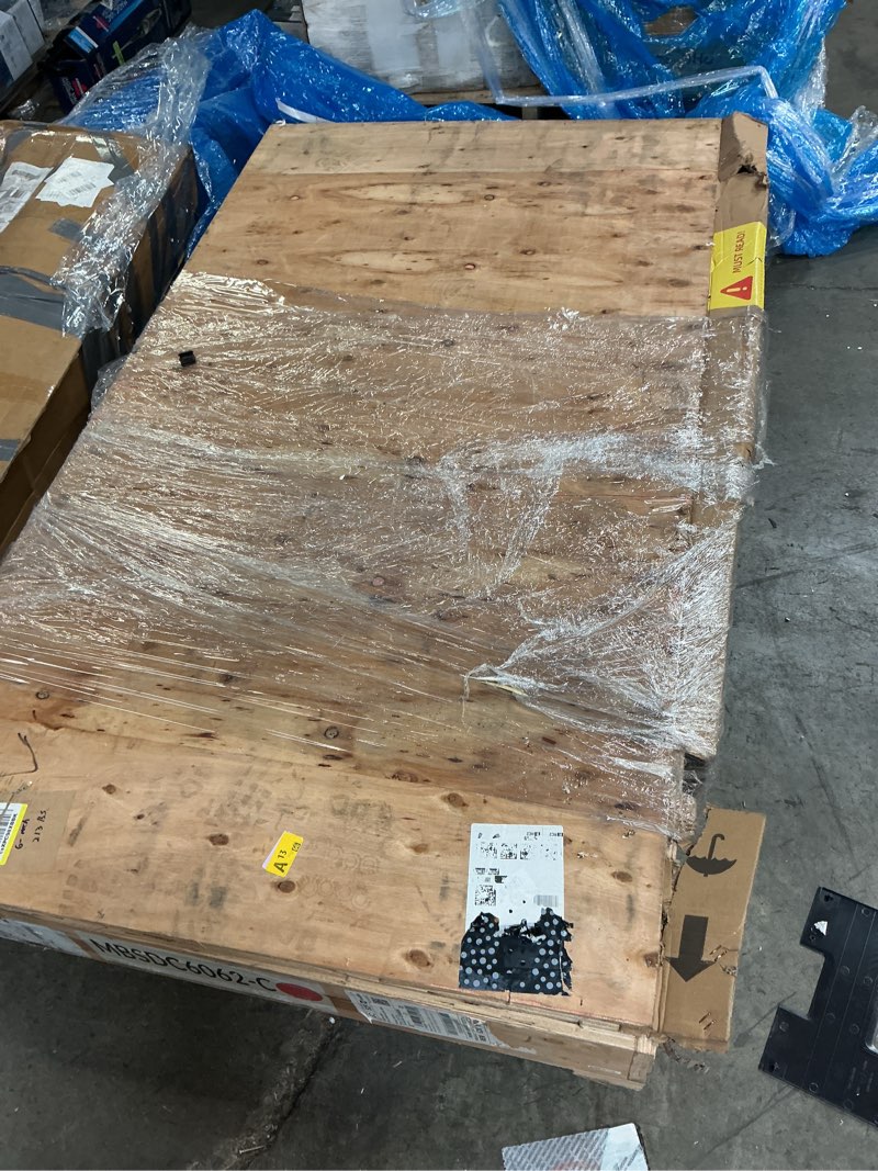Condition photo showing New/Like New for woodbridge mbsdc 6062-c frameless bathtub shower doors 56-60" width x 62" height with 3/8"(10mm) clear tempered glass in polished chrome finish