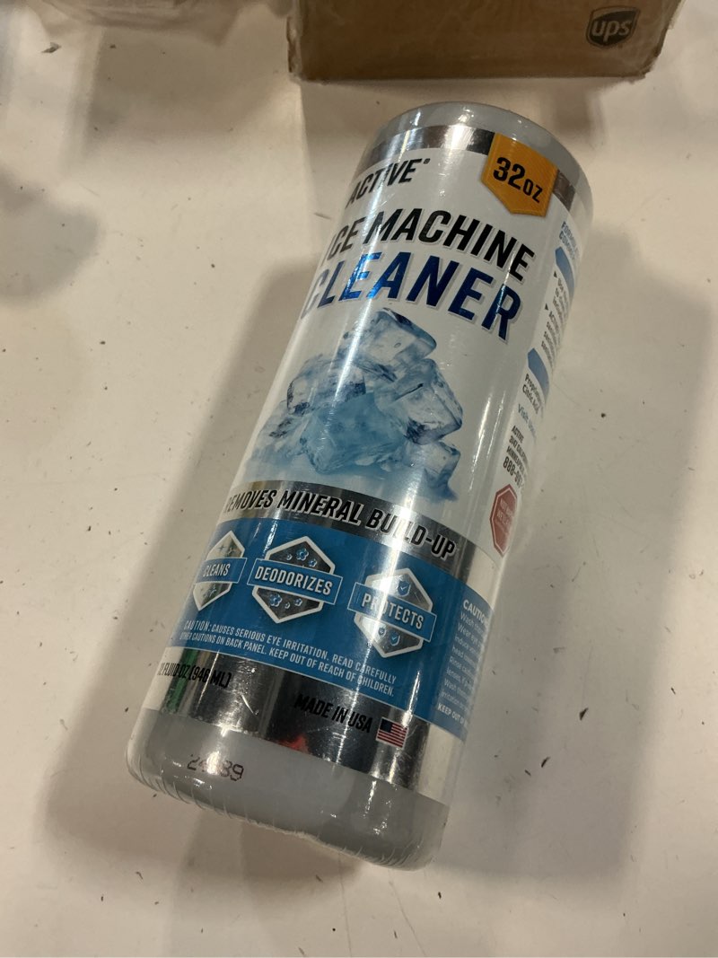 Condition photo showing New/Like New for ice machine cleaner maker descaler - 32 fl oz (8 uses) nickel safe ice maker cleaner solution - compatible with whirlpool 4396808, scotsman, manitowoc, hoshizaki, ge opal cleaning kit - made in usa 32 oz descaling solution for ice maker