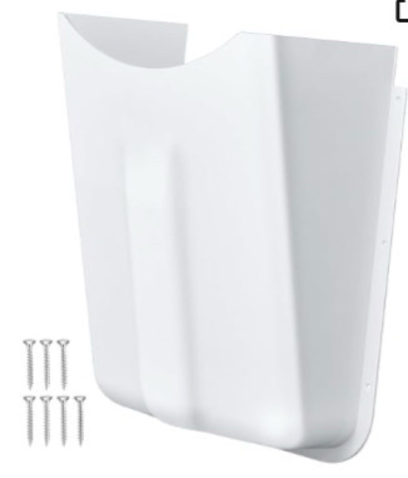 Wowangce Lavatory Shield, White ABS Lavatory Shroud Bathroom Sink Cover with 7 Flat Head Self Tappin