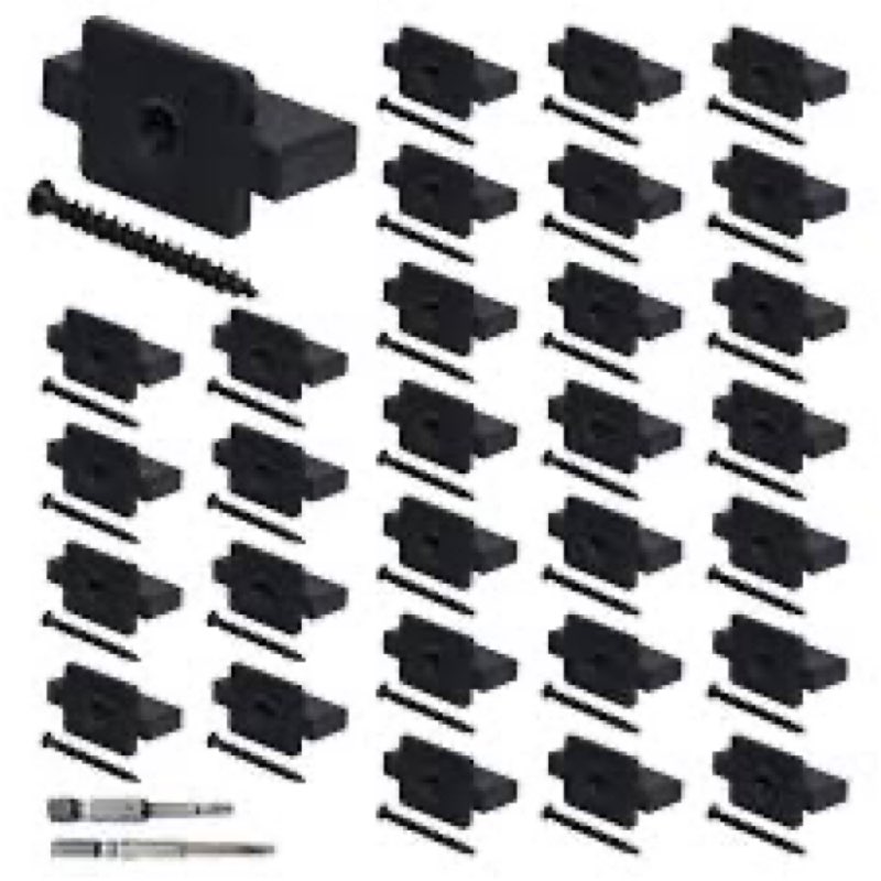 1000PCS Hidden Deck Fasteners for Composite Decking Boards,Hidden Fasteners with Stainless Steel Screws for Wood Nylon T Clips