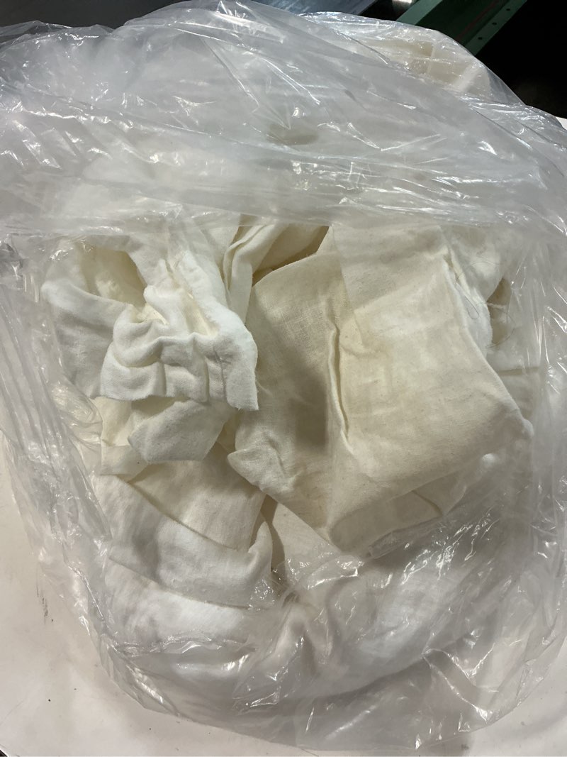 Condition photo showing As Is for european linen deluxe bedding bundle, cal king, white