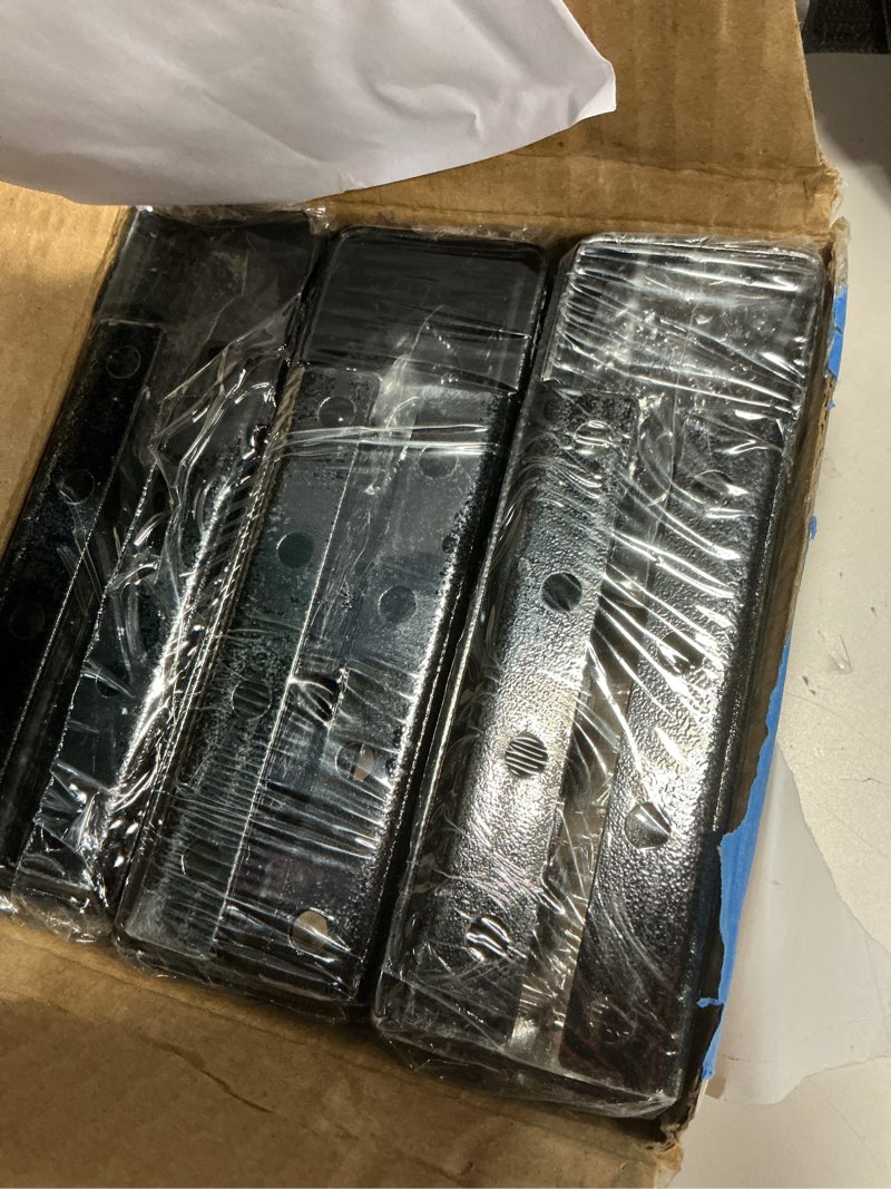 Condition photo showing New/Like New for concealed joist hanger (6 pack), 2"x6" outdoor concealed-flange joist bracket with screws, q235b steel powder coated concealed mount light joist hangers for 2"x6" beam, swing, handrail, fence 6pcs 2x6