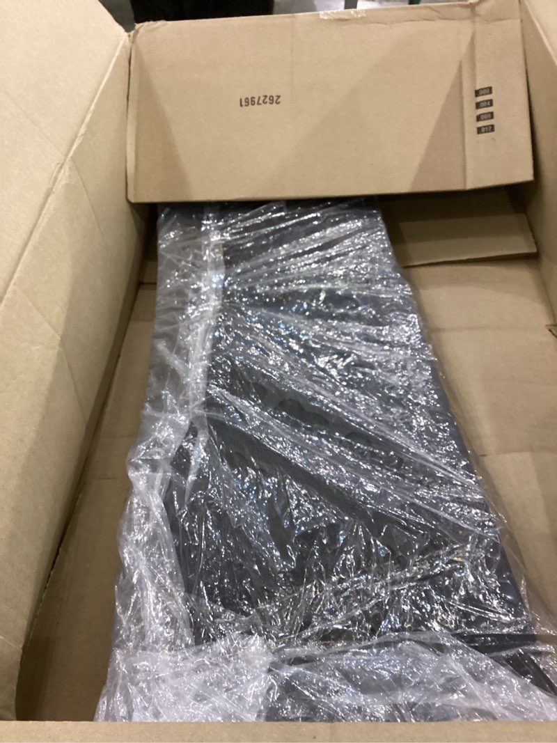 Condition photo showing As Is for Aucuda 6pcs 8.5" x 30" Stair Treads for Elders and Dogs on Wooden Steps Indoor, Winter, Non Slip Stair Runner Rug Ice Insulation with Rubber Backing, Gray Lattice Staircase Mat Carpet for Outdoor Grip Large Gray Lattices 6