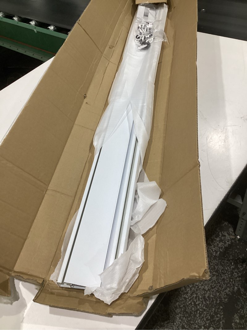 Condition photo showing Good Condition for double row curtain track ceiling mounted, silent heavy duty curtain track system, sliding rails for curtains, room divider for bedroom living room hospital (track ships in sections with connectors) 2.3m(7.5ft ) white