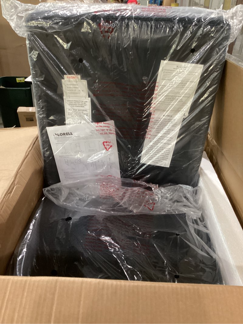 lorell deluxe guest chair, cherry/midnight blue