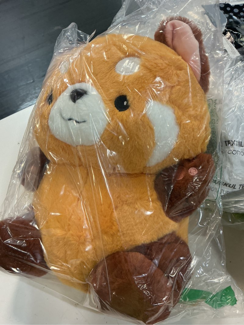 Condition photo showing Good Condition for riuhot big red panda plush toy - red panda stuffed animal gift for girlfriend, kids birthday - 13.7" panda round eyes large