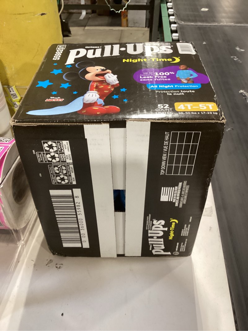 Condition photo showing Good Condition for pull-ups boys' night-time potty training pants, size 4t-5t overnight training underwear (38-50 lbs), 52 ct 4t-5t 52