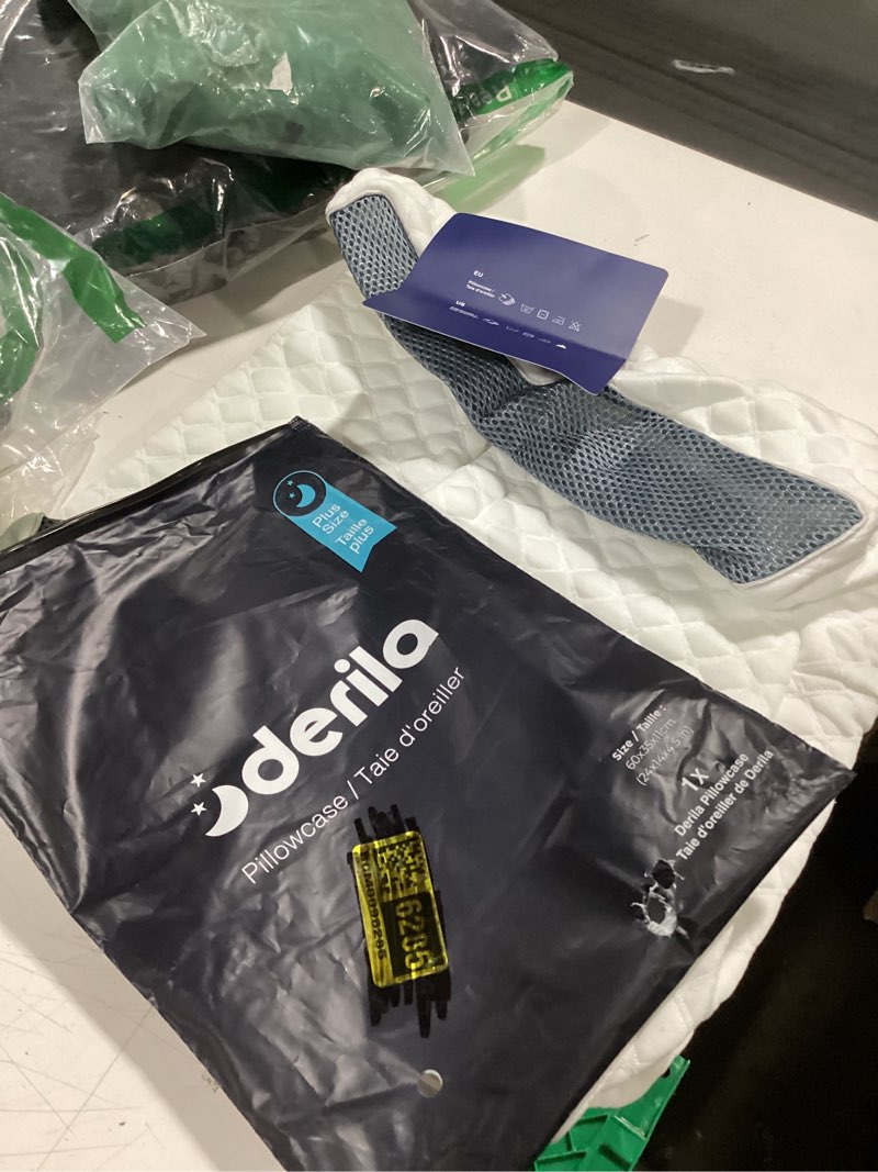 Condition photo showing Good Condition for similar to derila ergo cervical neck pillow and cooling cover bundle, ergonomic pillow and memory foam pillow case 21.25 x 14.17 x 4.72 in