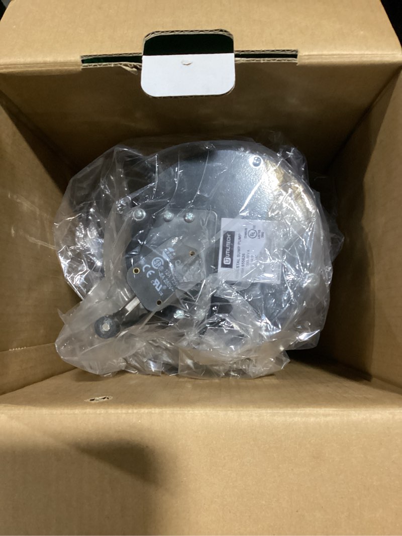Condition photo showing As Is for utilitech 1/3-hp 58-gpm thermoplastic pedestal sump pump