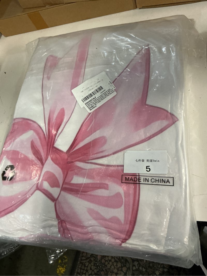 Condition photo showing New/Like New for erosebridal dreamy princess bowknot girls bedding set kids pink initial letter o bed in a bag with sheets cute kawaii letter bow full comforter set 7 piece romantic chic bowknot bed set pink o full