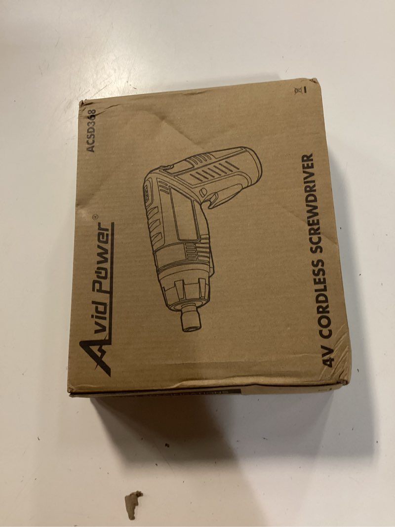 Condition photo showing New/Like New for avid power electric screwdriver set rechargeable 4v cordless screwdriver kit with 44pcs accessories, 5.65nm screw gun, 5+1 torque setting, 2 position handle with led light 1-red