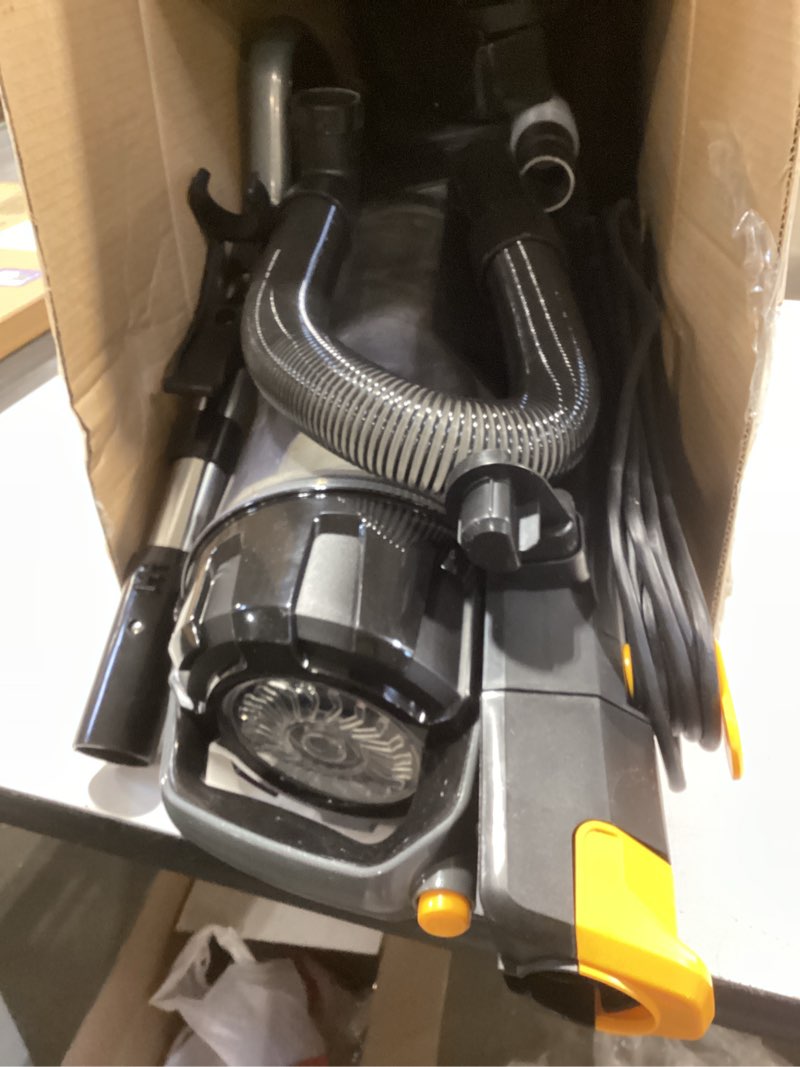 Condition photo showing As Is for EUREKA NEU181D PowerSpeed Lightweight Powerful Upright Vacuum Cleaner for Carpet and Hard Floor  Pet Turbo  Black Yellow - New