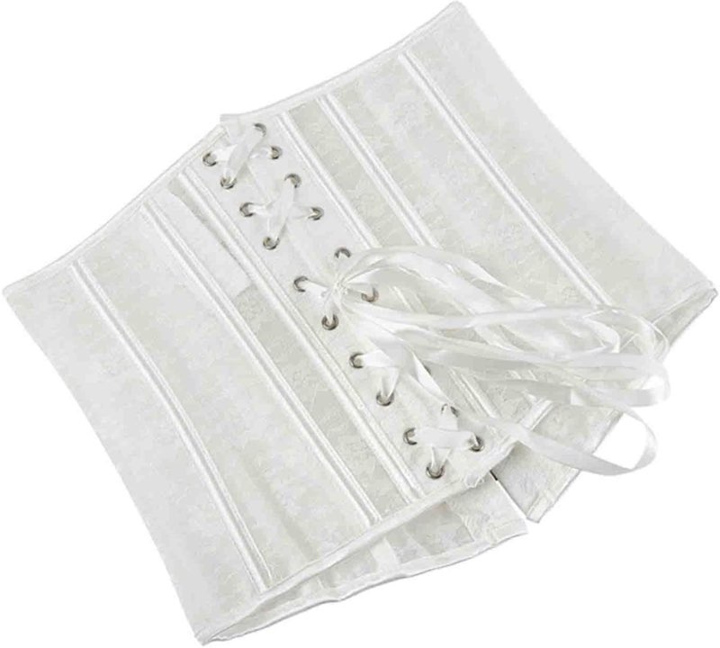 Waist Secrets  Corset Waist Trainer for Women Bustier Back Lace Up Corset Vintage Corset Top Tank Top White XS