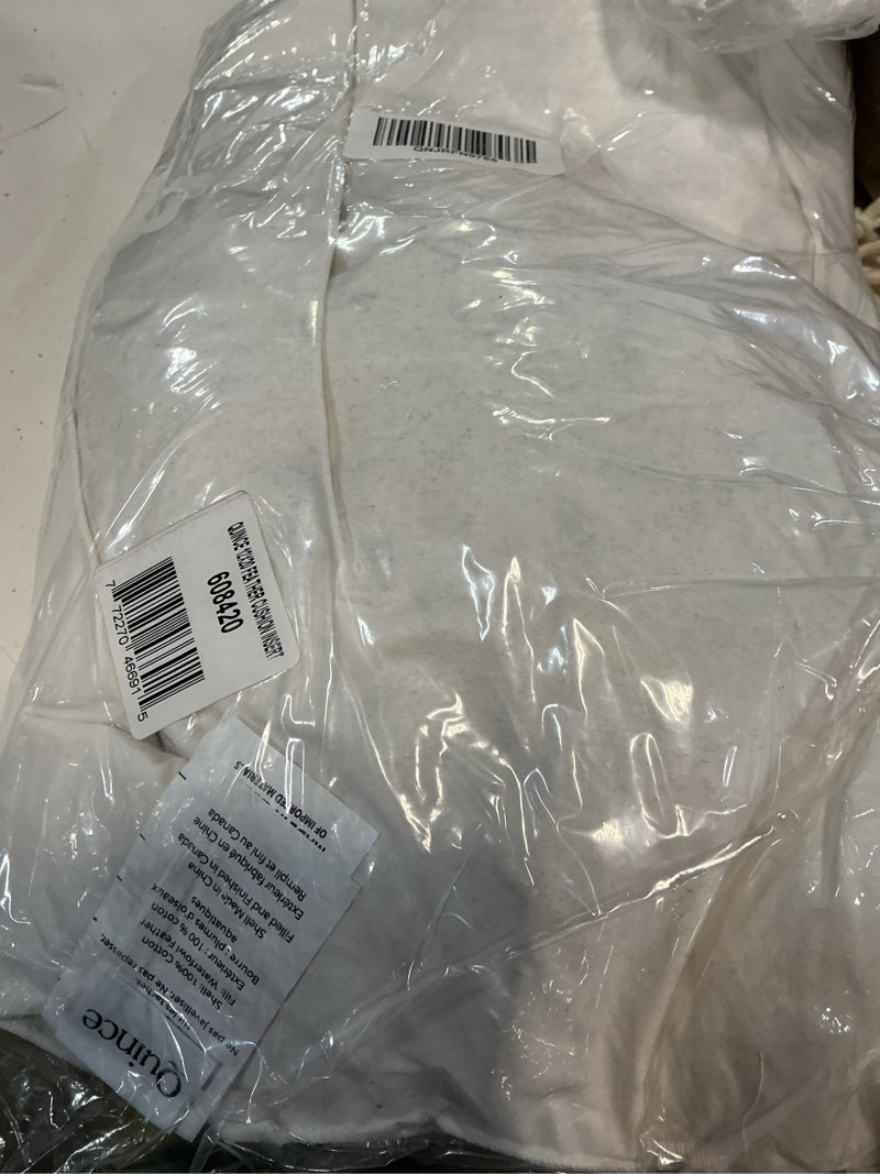 Condition photo showing As Is for premium feather pillow insert (set of 2), 12x20, no color