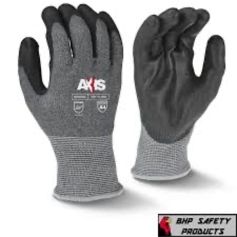 safe handler blsh-esrg-17gy nitrile firm grip work gloves,gray (12-pack)