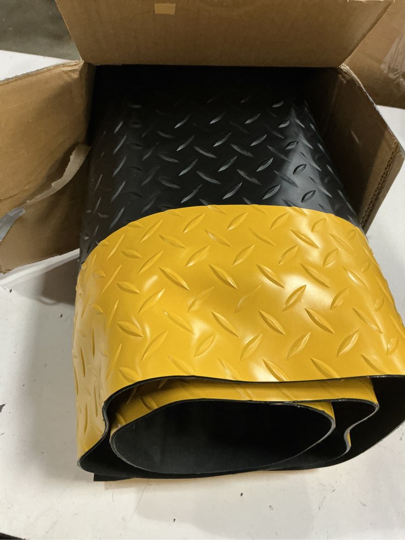 Condition photo showing Good Condition for 2 x 5 ft anti fatigue mats industrial 15/16 inch thick soft sponge ergonomic mat durable heavy duty diamond plate for standing non slip industrial grade floor mat for leg & back pain 59.9"l x 23.6"w x 0.9"th bordered