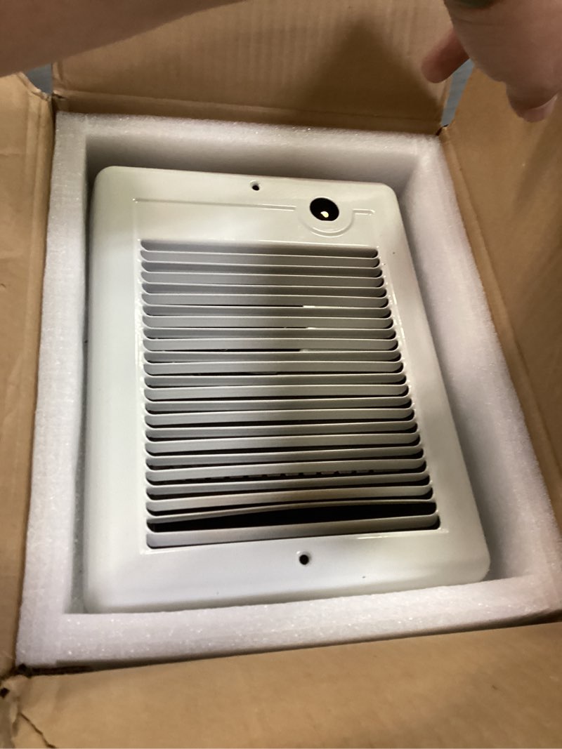 Condition photo showing Good Condition for Electric Wall Heater CSC152TW Complete Unit wiht Adjustable Thermostat, Wall Mounted Electric Heater for Indoor Use, Fast Heating, 5120/3840 BTU, 240/208 Volt, 1500/1125 Watt, White