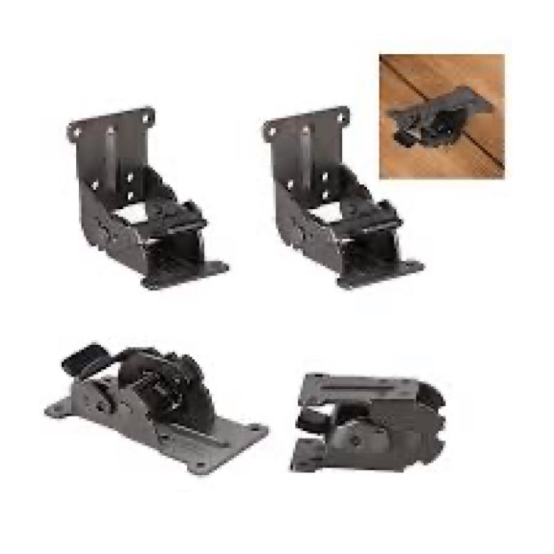 LIKERAINY 0-90-180 Degree Folding Hinge Locking Foldable Invisible Brackets for Table Extension Pane
