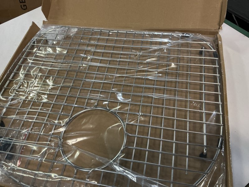 Condition photo showing Good Condition for Serene Valley Sink Protector and Kitchen Sink Bottom Grid NDG2421, 304 Premium Stainless Steel, dim 19 3/8" x 16 3/4"