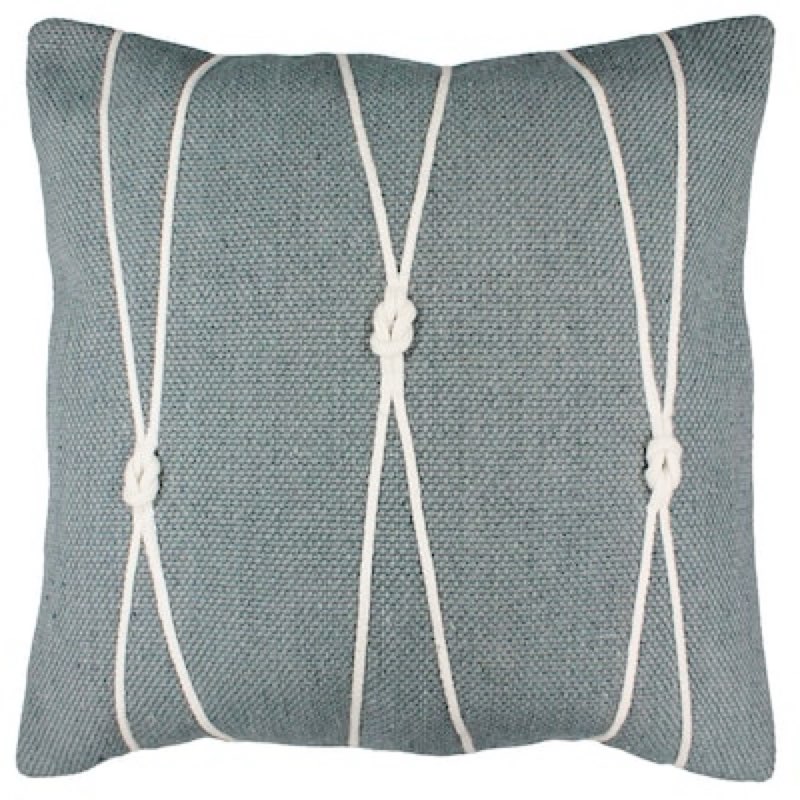 allen + roth Solid Blue Square Throw pillow