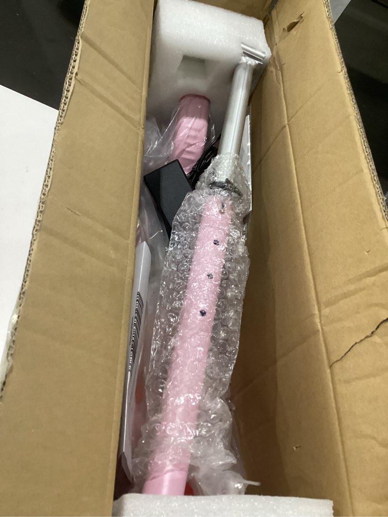 Condition photo showing Good Condition for lingteng electric scooter for kids age 6-10, kick-start boost scooter with adjustable speed and height, flash wheel & deck lights pink, not tested