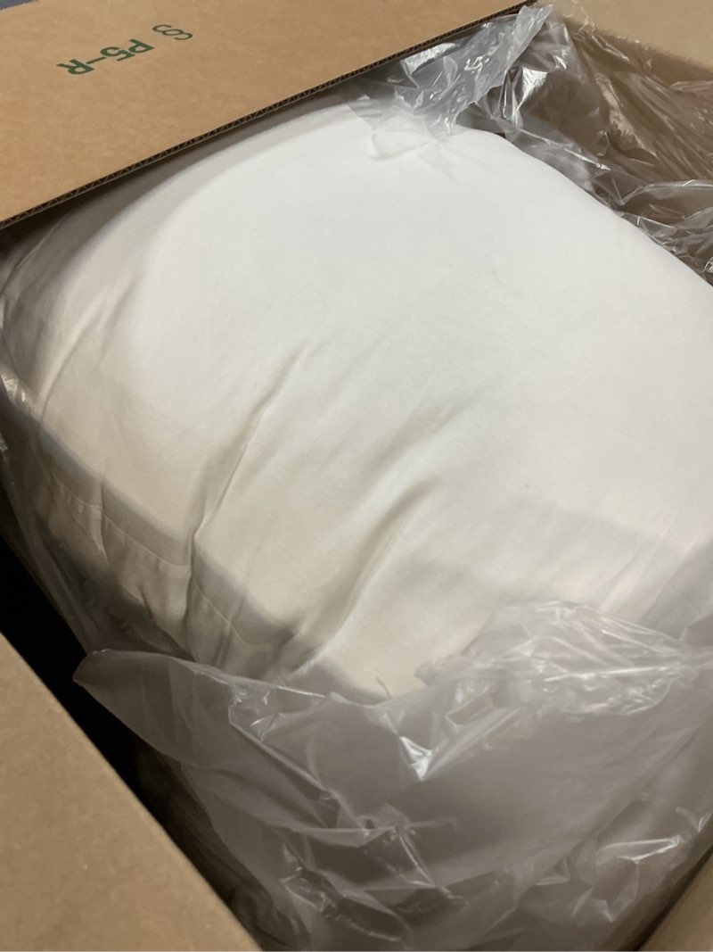 Condition photo showing As Is for (unknown size)bedsure duvet cover full size with fitted sheet - 4 pieces prewashed cotton-like extra soft bedding set, includes 1 duvet cover 80x90 inches with zipper closure, 2 pillow shams, 1 fitted sheet, white 00 - white (no comforter) full (with fitted sheet)