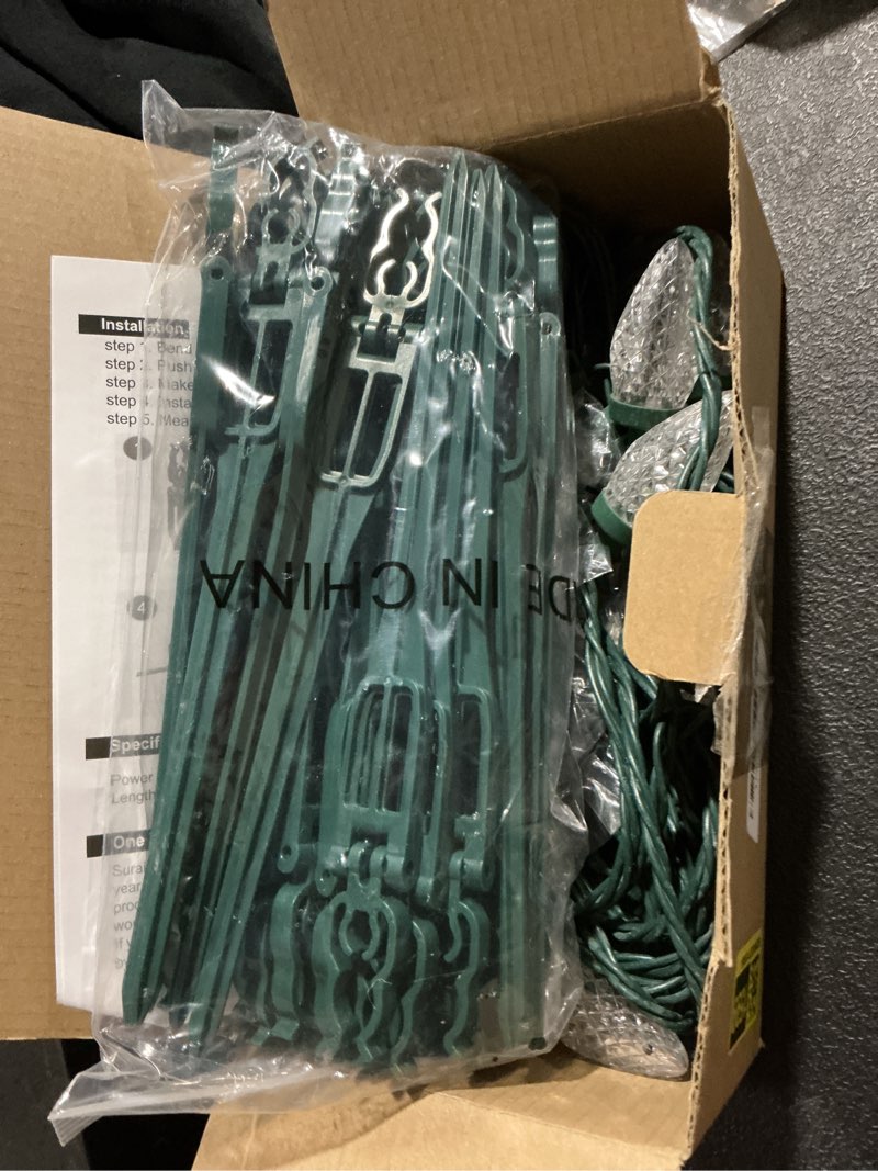 Condition photo showing Good Condition for suraielec c9 christmas pathway lights, 25ft walkway christmas lights with 25 stakes, 25 warm white led bulbs, holiday decoration for yard, sidewalk, driveway, connectable, waterproof, ul listed