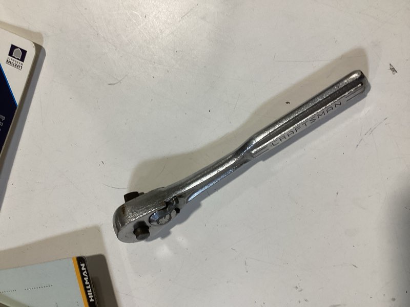 Condition photo showing As Is for craftsman 72 -tooth 3/8-in drive chrome handle ratchet