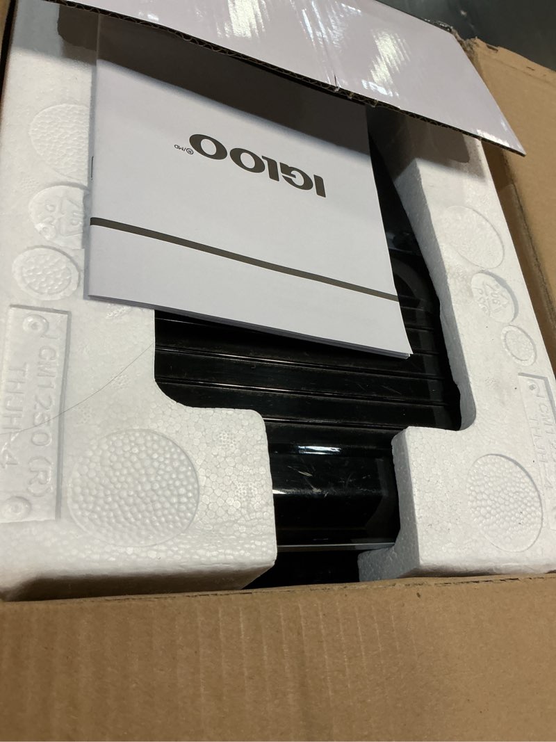 Condition photo showing Good Condition for Igloo Automatic Ice Maker, Self-Cleaning, Countertop Size, 26 lbs in 24 Hours, 9 Large or Small Ice Cubes in 7 Minutes, LED Control Panel, Scoop Included, Great for Water Bottles, Stainless Steel Stainless Steel 26 Lb Pro