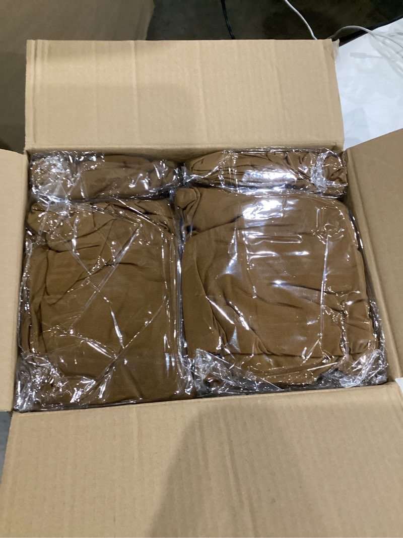 Condition photo showing New/Like New for brown spandex folding chair covers 12 pack