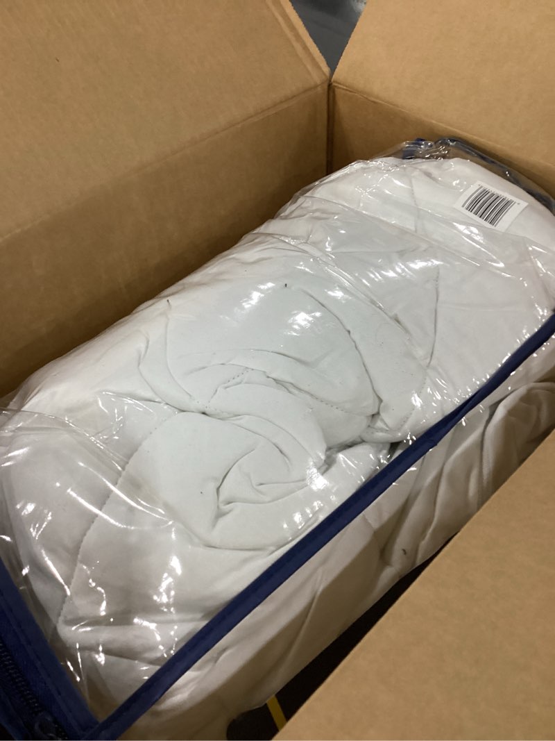 Condition photo showing As Is for Serta Air Dry Extra Comfort Plus 100% Cotton Fabric Quilted Mattress Pad, Cooling and Breathable Mattress Cover, Moisture Wicking Protection with 18" Deep Pocket, Full, White