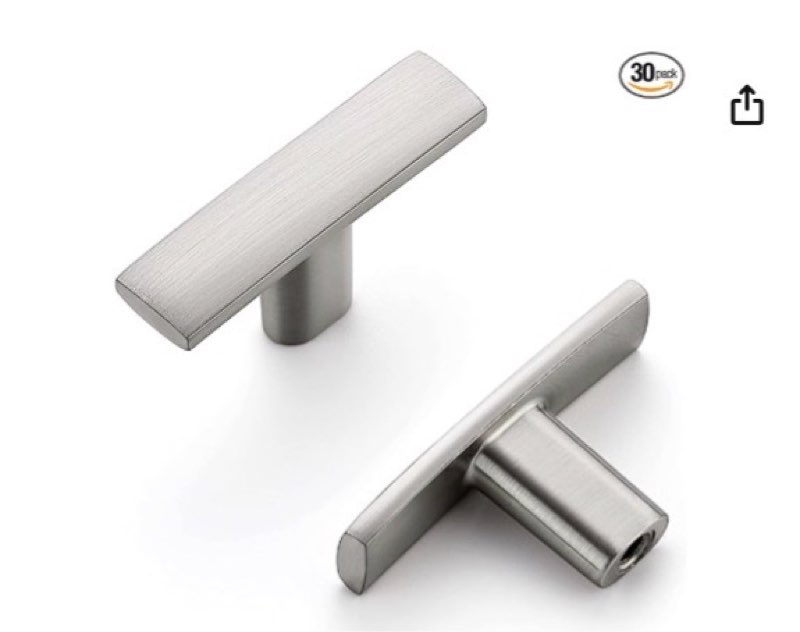 ravinte 30 pack cabinet handles brushed nickel cabinet pulls kitchen cabinet handles,curved drawer pulls in 1-3/4 inch length with single hole arch kitchen cabinet hardware