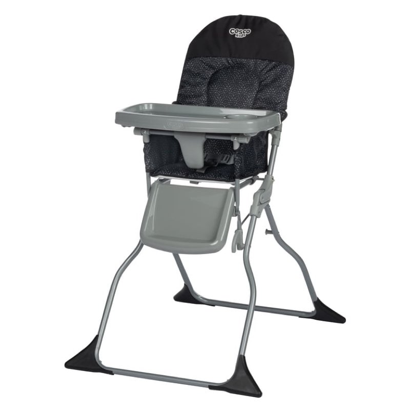 cosco kids simple fold baby high chair, portable feeding chair, black