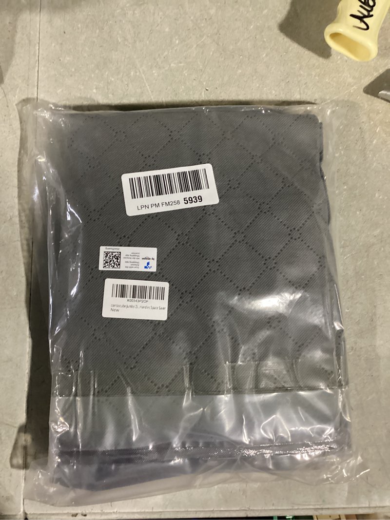 Condition photo showing Good Condition for combocube Comforter Storage Bag, Zippered Bag with Large Clear Window and Carry Handles, Space Saver Organizers for Closet, Blanket, Pillow, Quilt, Bedding, Clothes (2Pcs Grey Large)