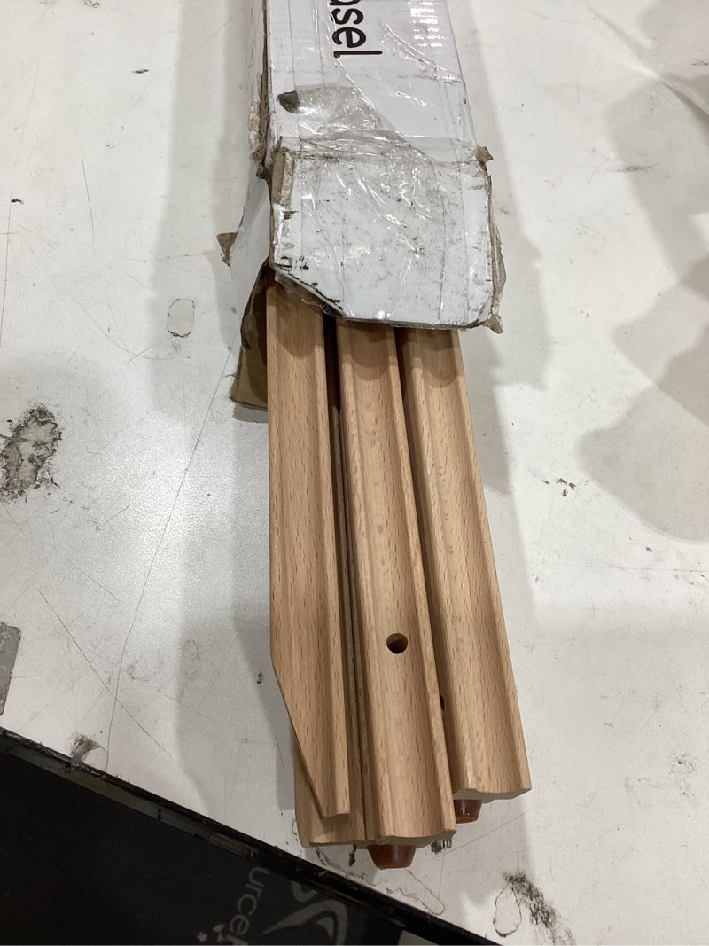 Condition photo showing Good Condition for meeden wood easel stand for display: wooden display tripod stand for posters pictures paintings - wedding decor holder for welcome sign natural color