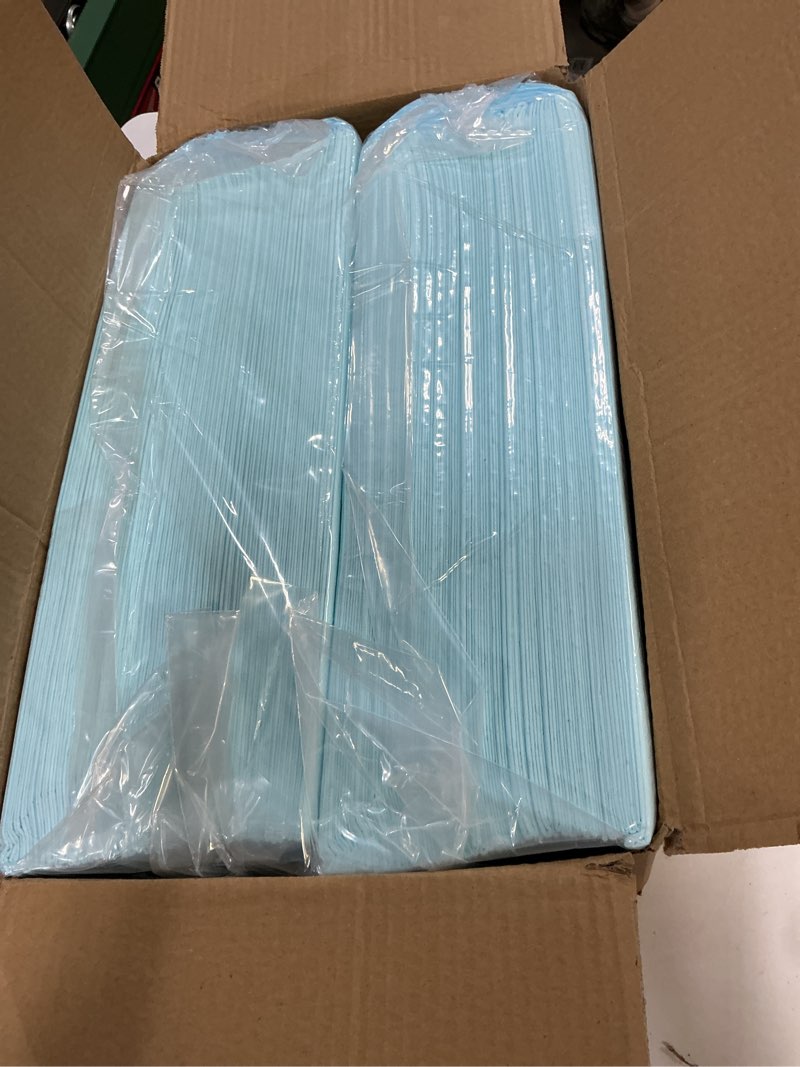 Condition photo showing New/Like New for Chucks Pads Disposable [100-Pack] Adult Incontinence Underpads 23"x36" Large Super Absorbent Protective Bed Pads, Leak-Proof Pads – Pee Pads for Kids, Adults and Pets – Dog & Puppy Training Pads 23" x 36"