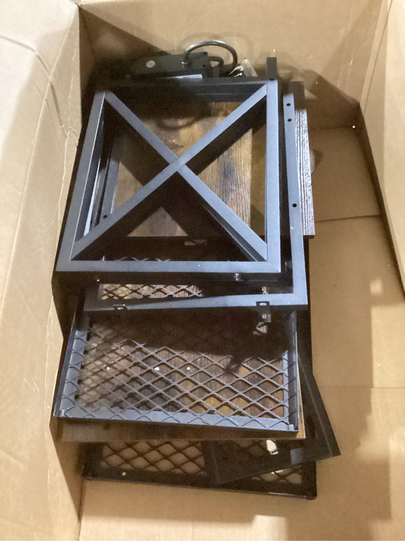 Condition photo showing Good Condition for HOOBRO TV Stand with Mount and Power Outlet, LED Entertainment Center with Swivel Mount for 32/45/55/60/65/70/75 inch TVs, 3-Tier Storage Shelf for Living Room, Bedroom, Rustic Brown BF46UDDS01 Rustic Brown+black