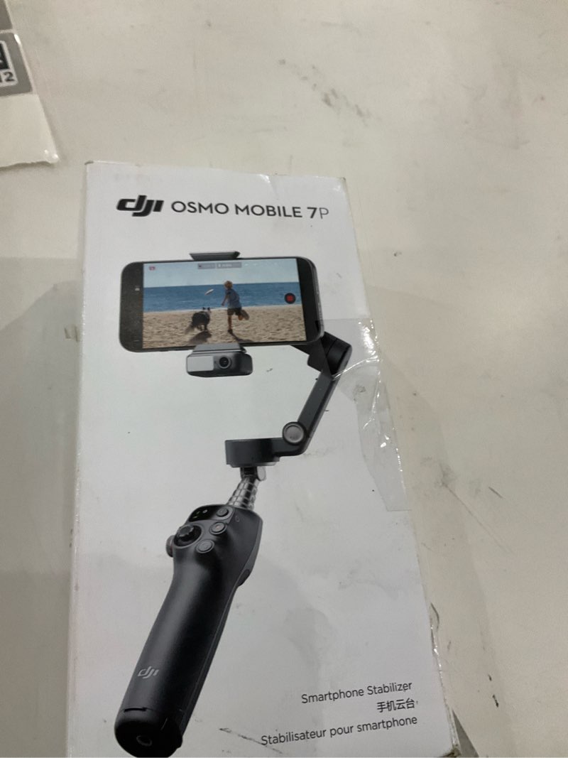 Condition photo showing New/Like New for DJI Osmo Mobile 7P Gimbal Stabilizer for iPhone, Android, Native Tracking, Lighting, 3-Axis Phone Gimbal, Quick Launch, One-Tap Edit, Built-in Extension Rod & Tripod, 10hrs Use, Phone Charging