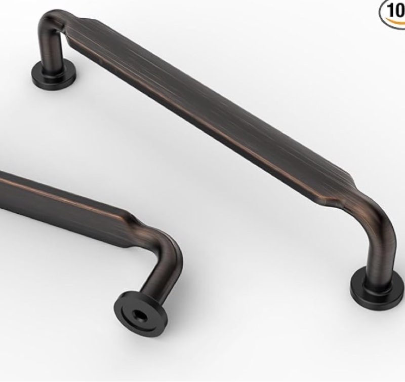 Ravinte Hardware 15 Pack Oil Rubbed Bronze Cabinet Pulls - 5 Inch (128mm) Hole Centers, Solid Zinc A