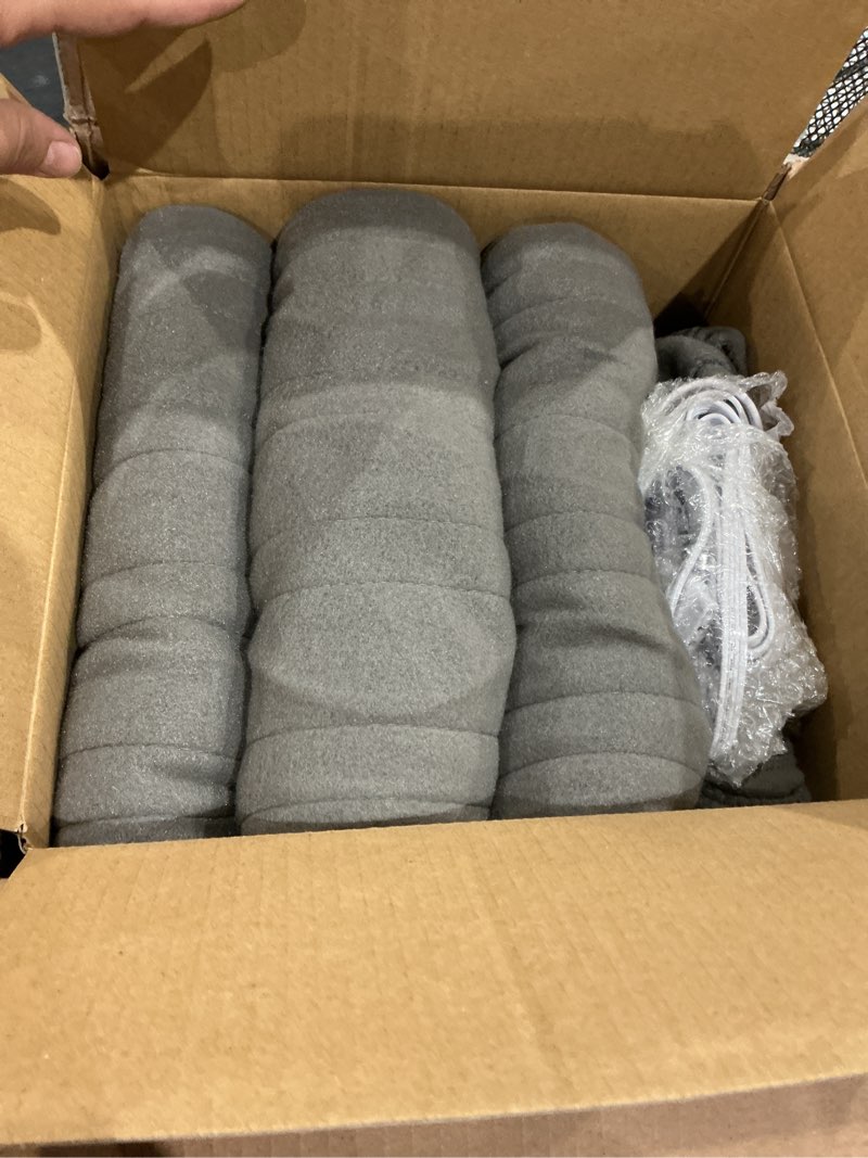 Condition photo showing Good Condition for biddeford blankets comfort knit heated blanket with therapeutic heat settings, machine washable, safety tested & approved - perfect for warm, cozy nights, analog controller, king, grey king grey