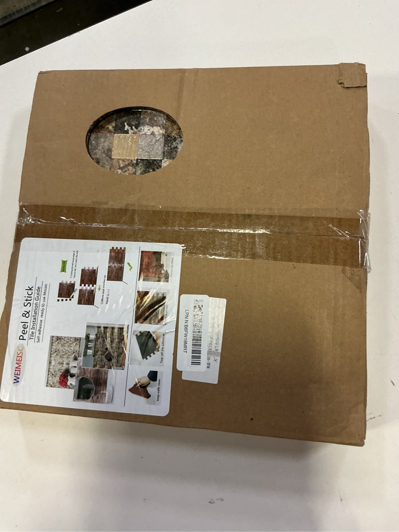 Condition photo showing New/Like New for WEIMEISC 10 Sheets Peel and Stick Backsplash Tile for Kitchen, Self-Adhesive Mosaic Tile, Stick on Bathroom Vanities?Fireplace Décor, Laundry Table(11.81" X 11.81") (Yellow Stone) 10 Yellow Stone