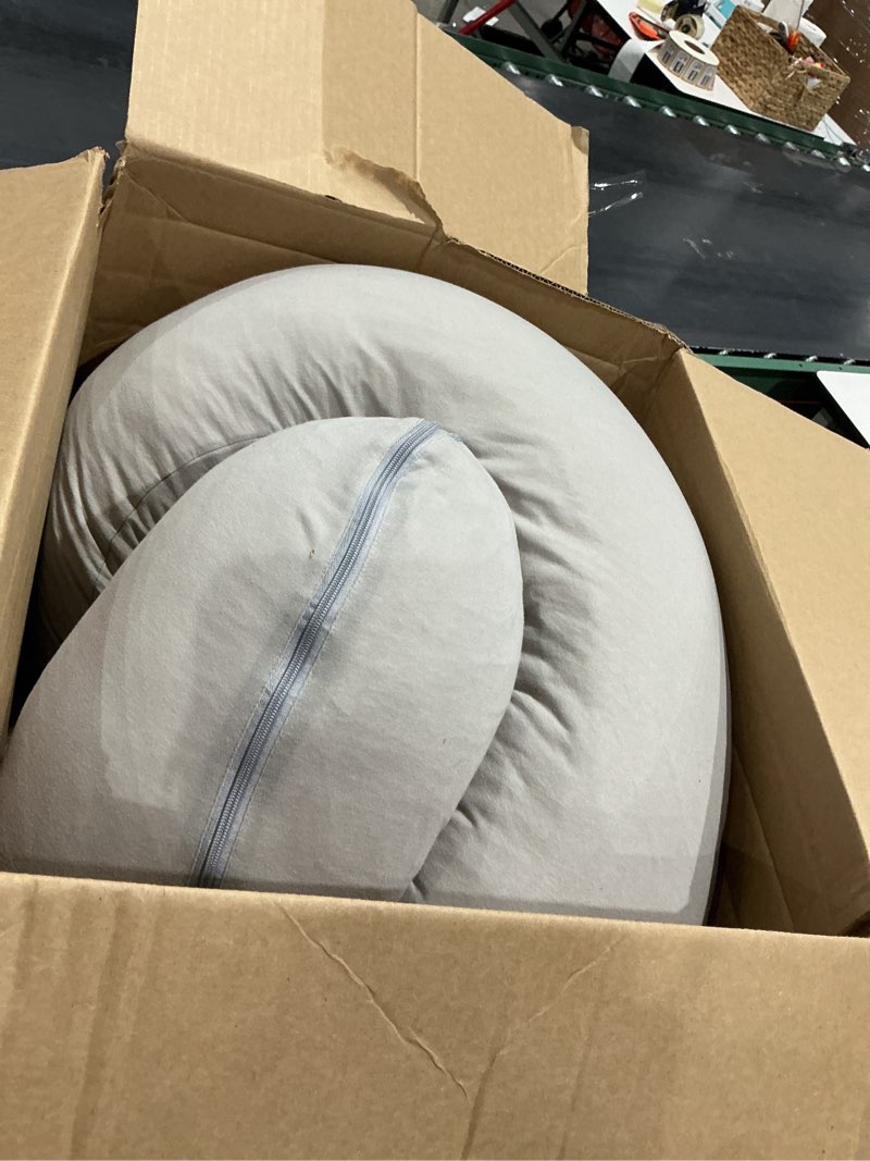 Condition photo showing As Is for cooling pregnancy body pillow and cover