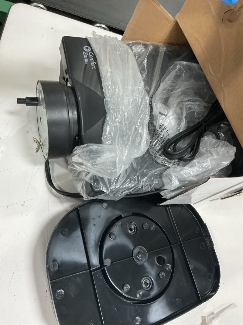 Condition photo showing As Is for Comfort Zone Oscillating Portable Space Heater, Flat Panel, Halogen, Infrared, Electric, Adjustable Tilt, Overheat Sensor, Stay-Cool, & Tip-Over Switch, Ideal for Home, Bedroom, & Office, 800W, CZHTV9