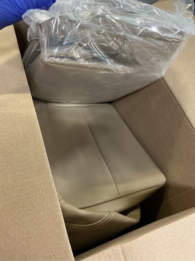 Condition photo showing Good Condition for nlqr front driver and passenger side bottom & top back replacement seat covers microfiber leather tan compatible with toyota sequoia tundra 2000 2001 2002 2003 2004 2005 2006