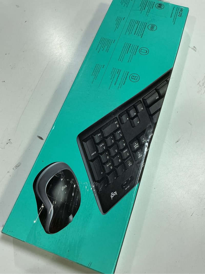 Condition photo showing Good Condition for logitech mk270 wireless keyboard and mouse combo for windows, 2.4 ghz, 8 multimedia keys, pc, laptop, wireless keyboard compact mouse combo - black black 1 pack combo