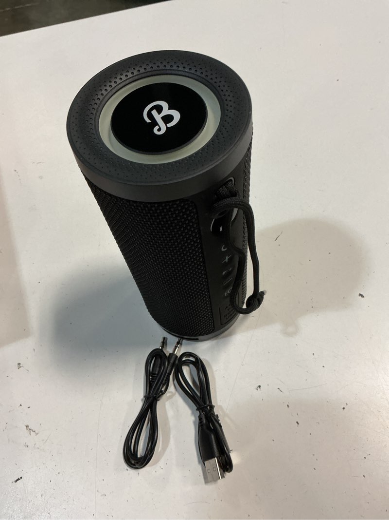 Condition photo showing Good Condition for bassbloom roar 3 portable bluetooth speaker,20w powerful sound with jike bass,ipx6 waterproof,24h playtime,bluetooth 5.4,rgb lights,wireless tws pairing,outdoor for camping and beach (black)