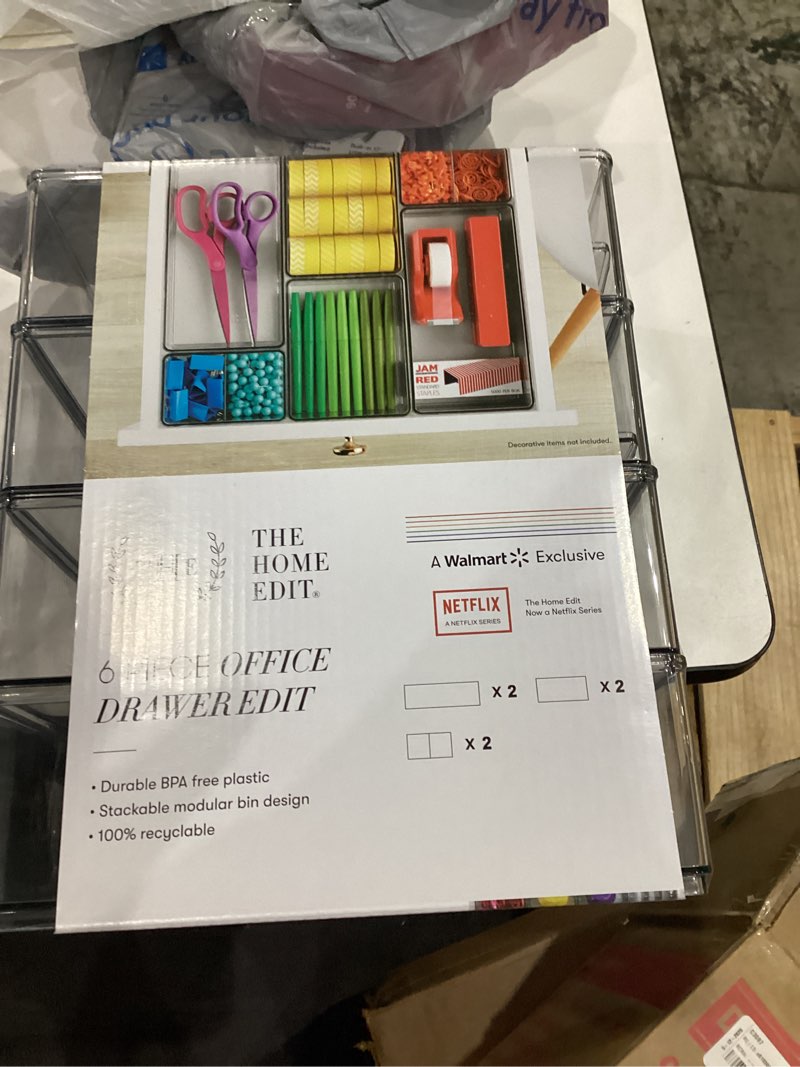 Condition photo showing Good Condition for the home edit office drawer edit organizer, 6 pieces, clear